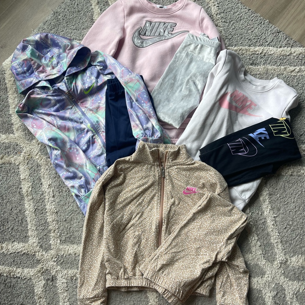 Nike Kids Matching Sets - Pink, Gold, and Multicolor